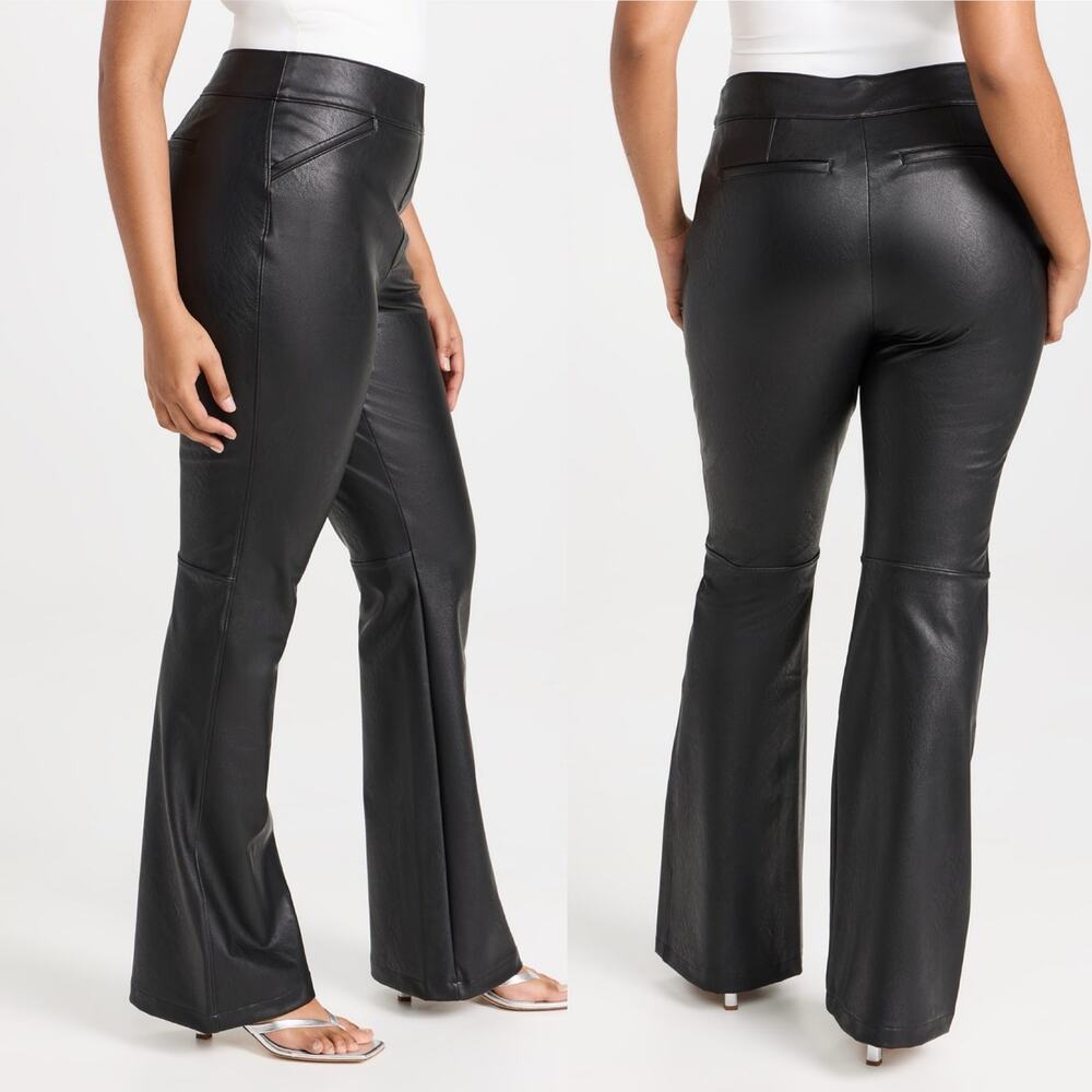 Spanx Faux leather pull on kick flare pants size 2x petite